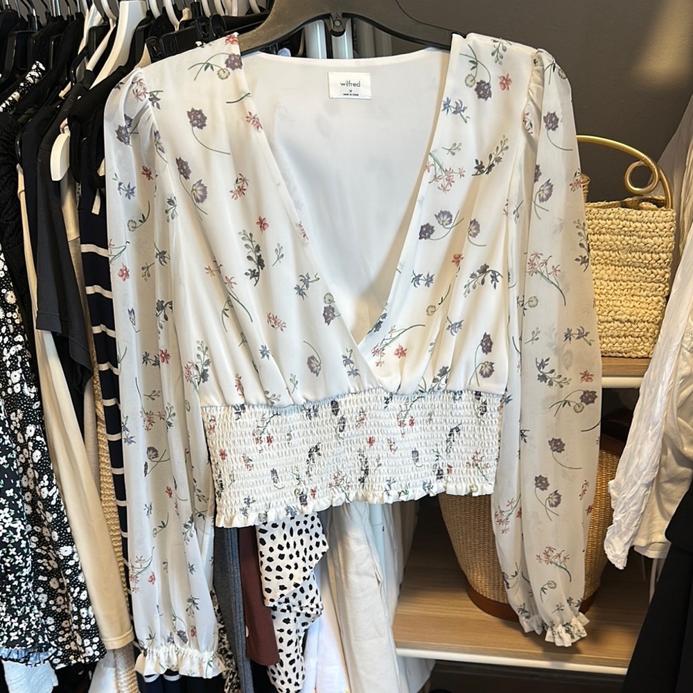 Wilfred White Floral Blouse
